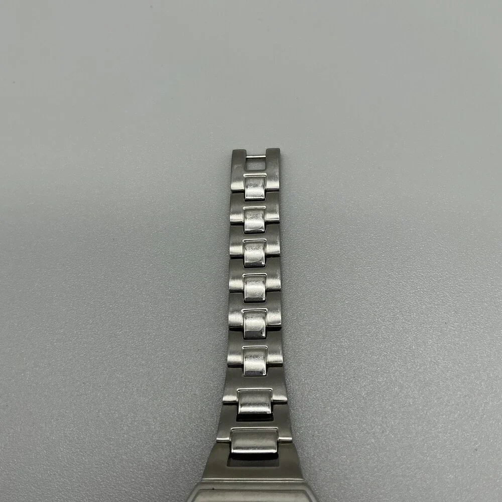 Fossil ES-9795 Womens Watch 23mm Orange Dial Stainless New Battery 6.25
